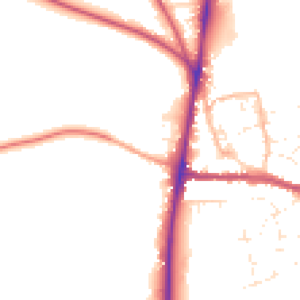 Daytime road noise heatmap for GL54 1LT