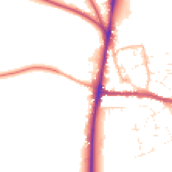 Daytime road noise heatmap for GL54 1NA