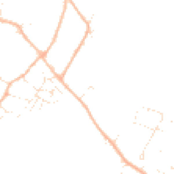 Daytime road noise heatmap for GL54 2AY