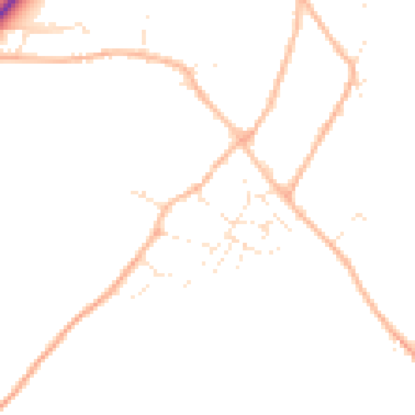 Daytime road noise heatmap for GL54 2DJ