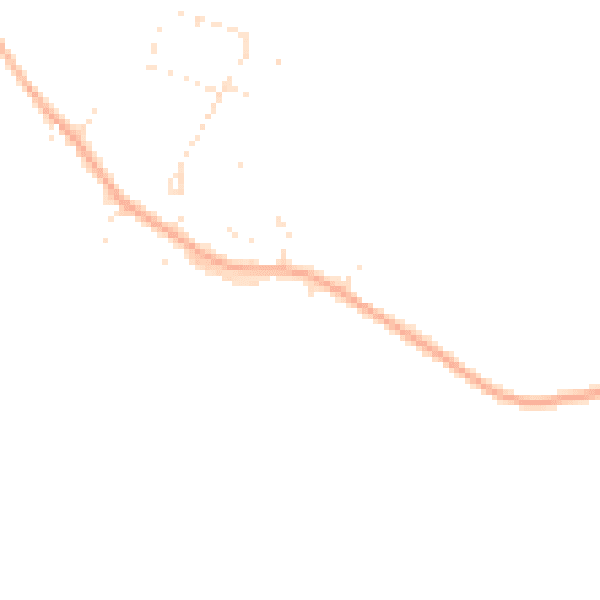 Daytime road noise heatmap for GL54 2DY