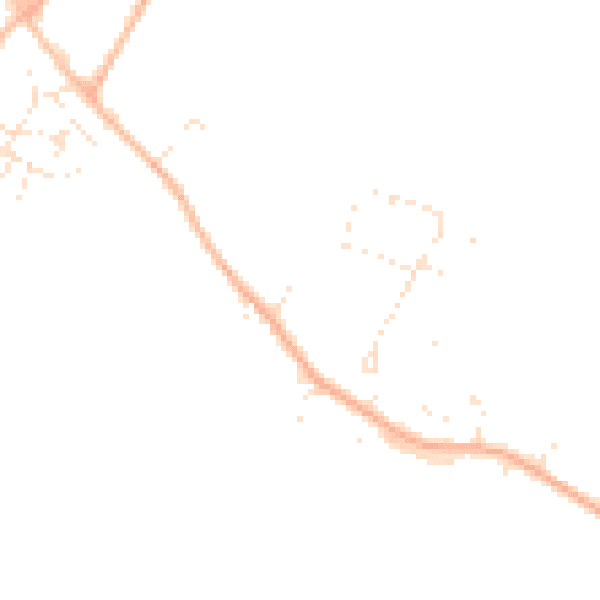 Daytime road noise heatmap for GL54 2FB