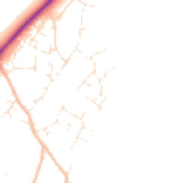 Daytime road noise heatmap for GL54 2FR