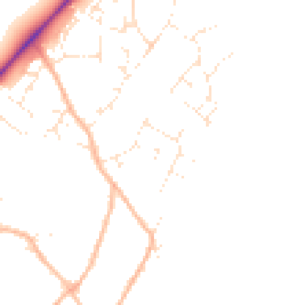 Daytime road noise heatmap for GL54 2HH