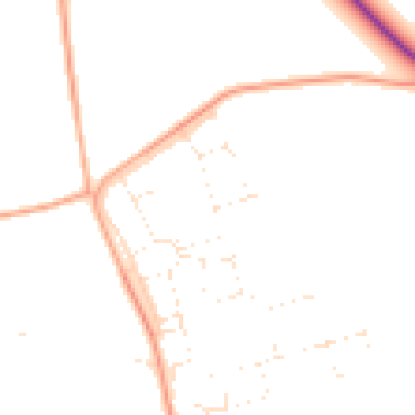 Daytime road noise heatmap for GL54 2NY