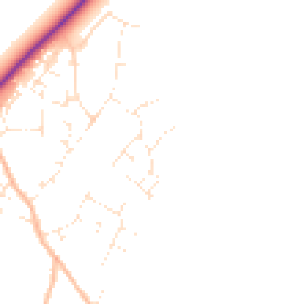Daytime road noise heatmap for GL54 2RQ