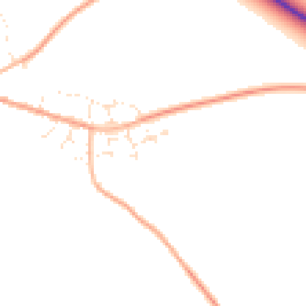 Daytime road noise heatmap for GL54 3DA