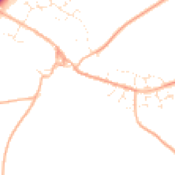 Daytime road noise heatmap for GL54 3FB