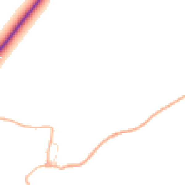 Daytime road noise heatmap for GL54 3JT
