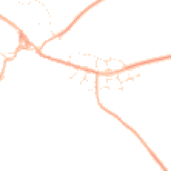 Daytime road noise heatmap for GL54 3QH
