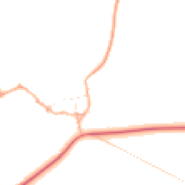 Daytime road noise heatmap for GL54 3QT