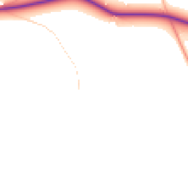 Daytime road noise heatmap for GL54 4LP