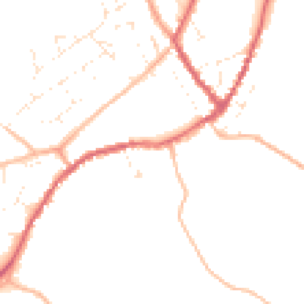 Daytime road noise heatmap for GL54 5LS