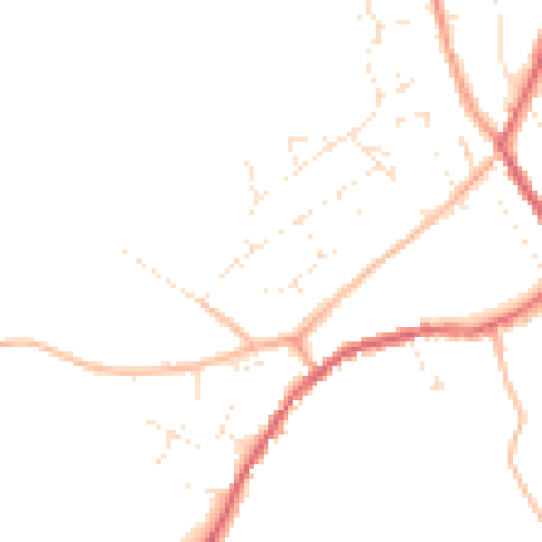 Daytime road noise heatmap for GL54 5RD