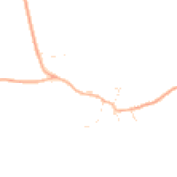 Daytime road noise heatmap for GL54 5YT
