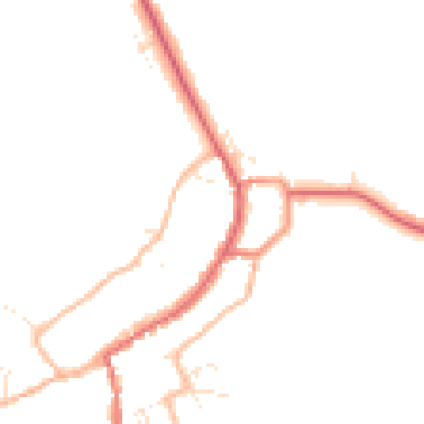 Daytime road noise heatmap for GL55 6AB
