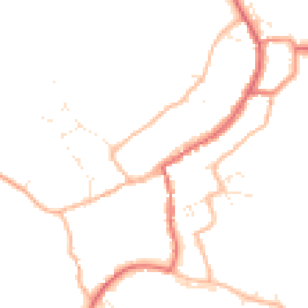 Daytime road noise heatmap for GL55 6AR