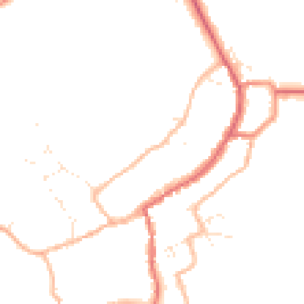 Daytime road noise heatmap for GL55 6AU