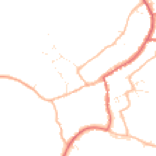 Daytime road noise heatmap for GL55 6AX