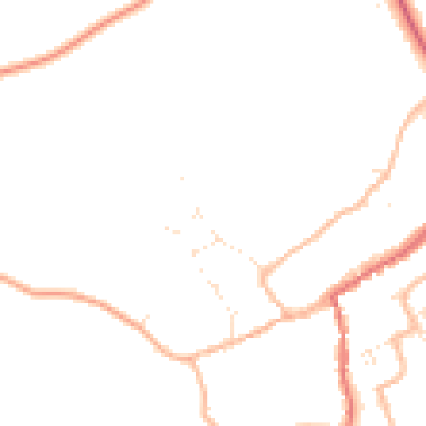 Daytime road noise heatmap for GL55 6AZ