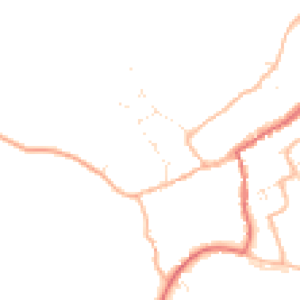 Daytime road noise heatmap for GL55 6BD