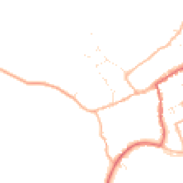 Daytime road noise heatmap for GL55 6BL