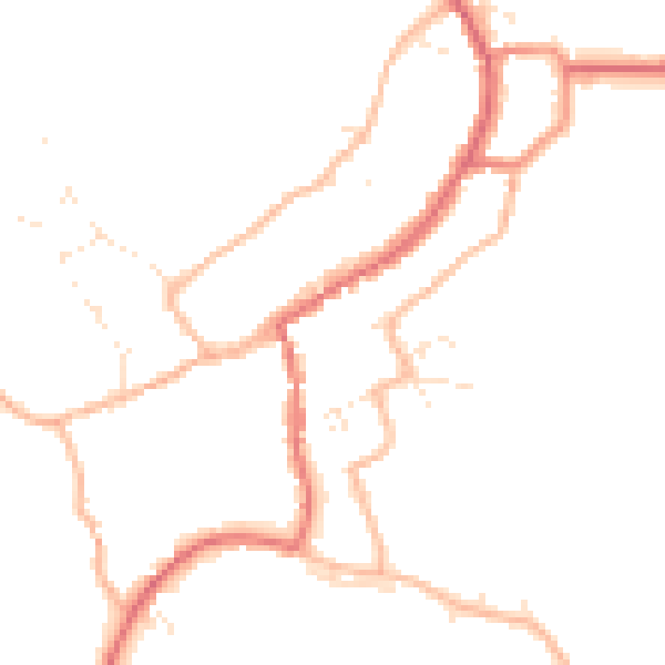 Daytime road noise heatmap for GL55 6BW