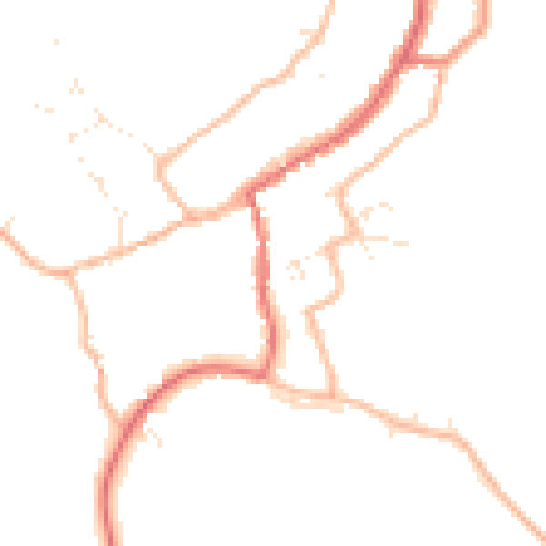 Daytime road noise heatmap for GL55 6BY