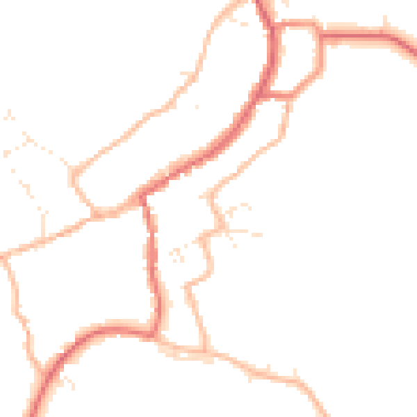 Daytime road noise heatmap for GL55 6DA
