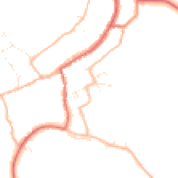 Daytime road noise heatmap for GL55 6DB