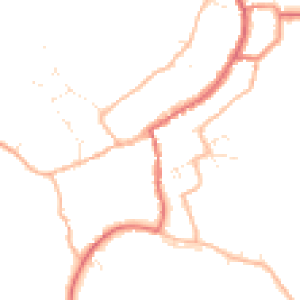 Daytime road noise heatmap for GL55 6DS