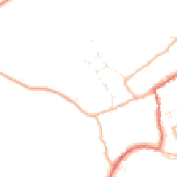 Daytime road noise heatmap for GL55 6DT