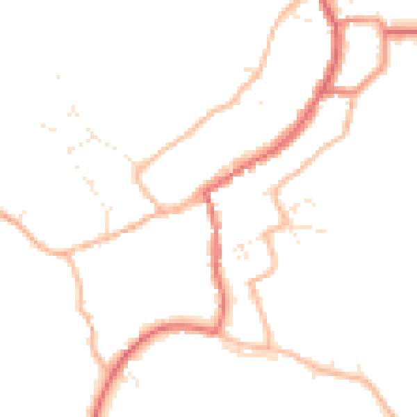 Daytime road noise heatmap for GL55 6DX