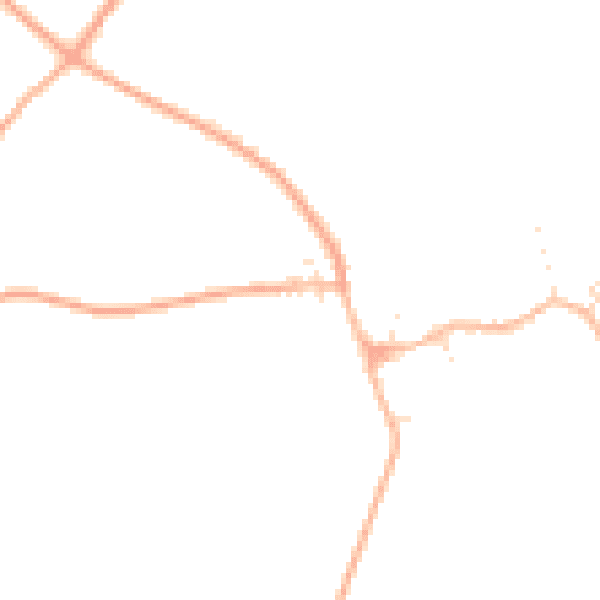 Daytime road noise heatmap for GL55 6NE