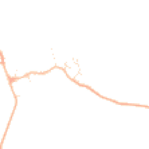 Daytime road noise heatmap for GL55 6NP