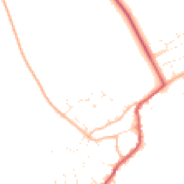 Daytime road noise heatmap for GL55 6PF