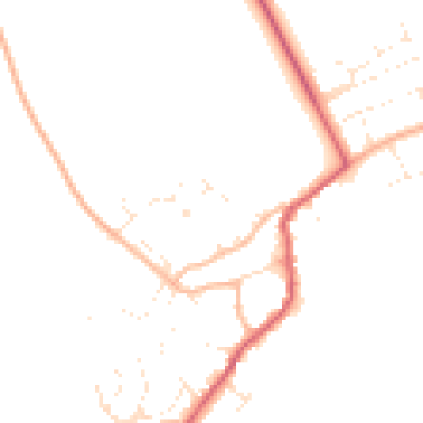 Daytime road noise heatmap for GL55 6PJ