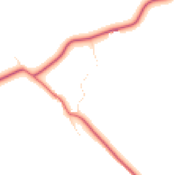 Daytime road noise heatmap for GL55 6QA