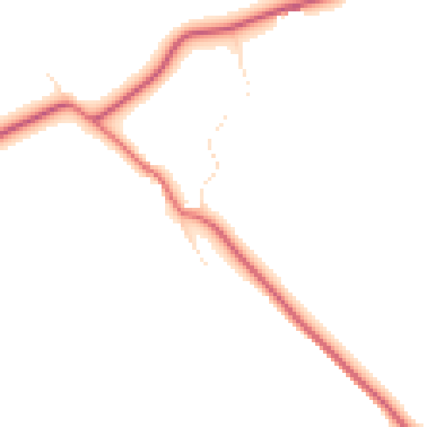 Daytime road noise heatmap for GL55 6QB