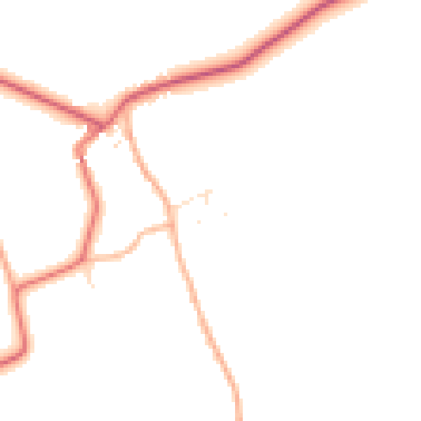 Daytime road noise heatmap for GL55 6QS