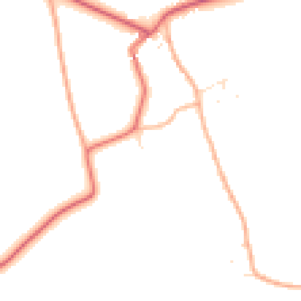 Daytime road noise heatmap for GL55 6QW
