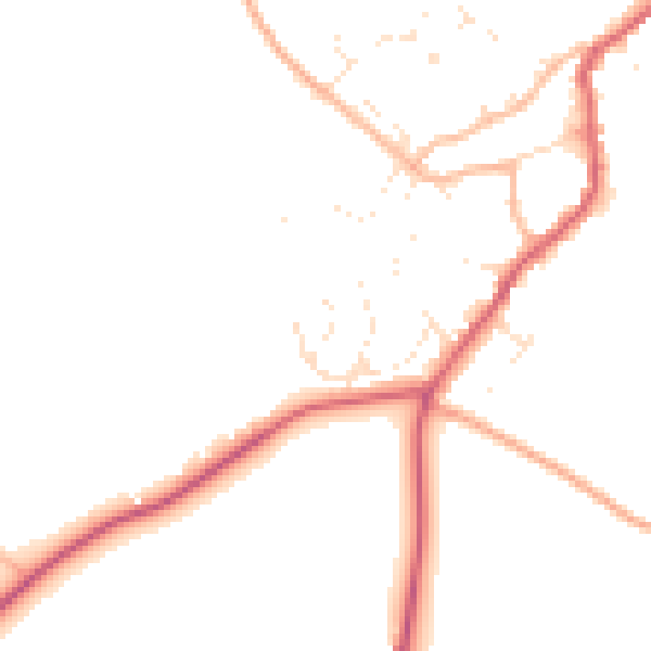 Daytime road noise heatmap for GL55 6RE