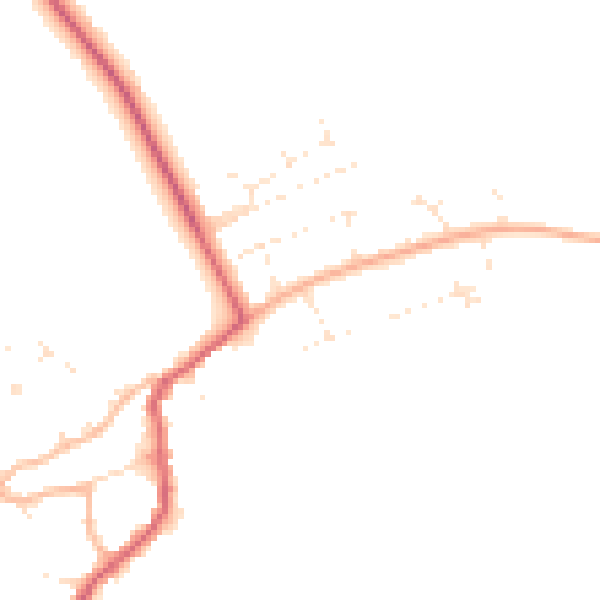 Daytime road noise heatmap for GL55 6SX