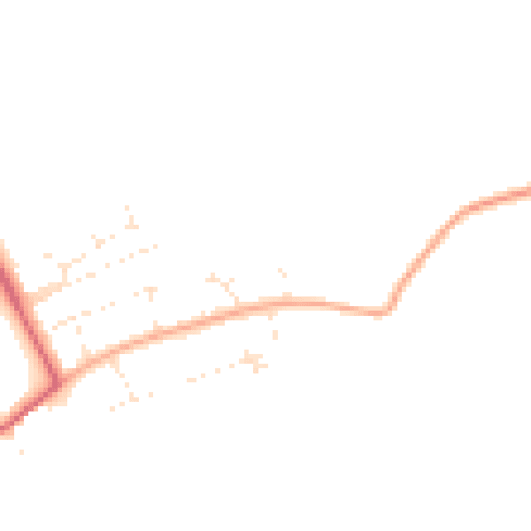 Daytime road noise heatmap for GL55 6TL