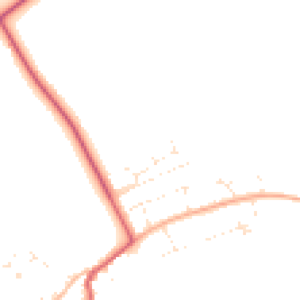 Daytime road noise heatmap for GL55 6UD