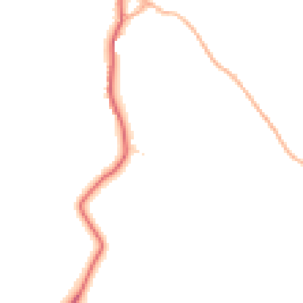 Daytime road noise heatmap for GL55 6XE