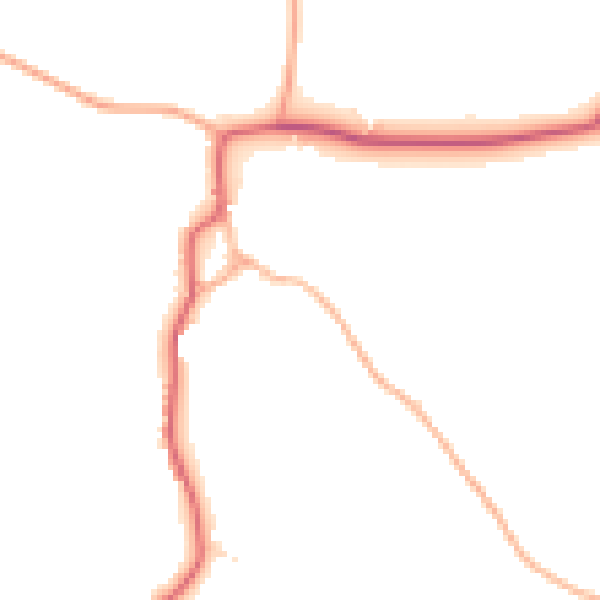 Daytime road noise heatmap for GL55 6XL