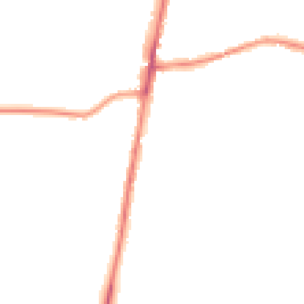 Night-time road noise heatmap for GL56 0DF