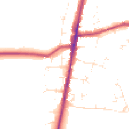 Daytime road noise heatmap for GL56 0DN