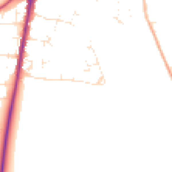 Daytime road noise heatmap for GL56 0EA